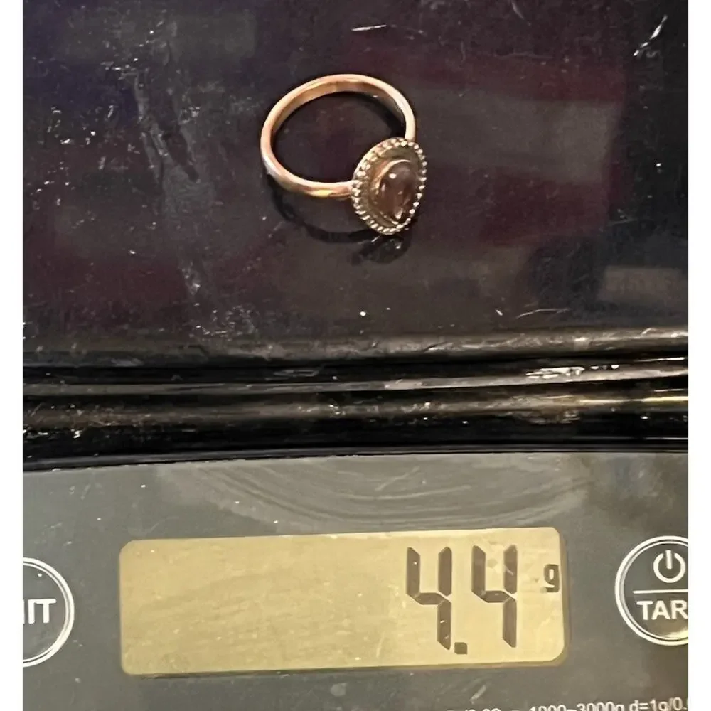 Southwestern Copper Aurora Opal Teardrop Ring Handmade Adjustable Size NEW